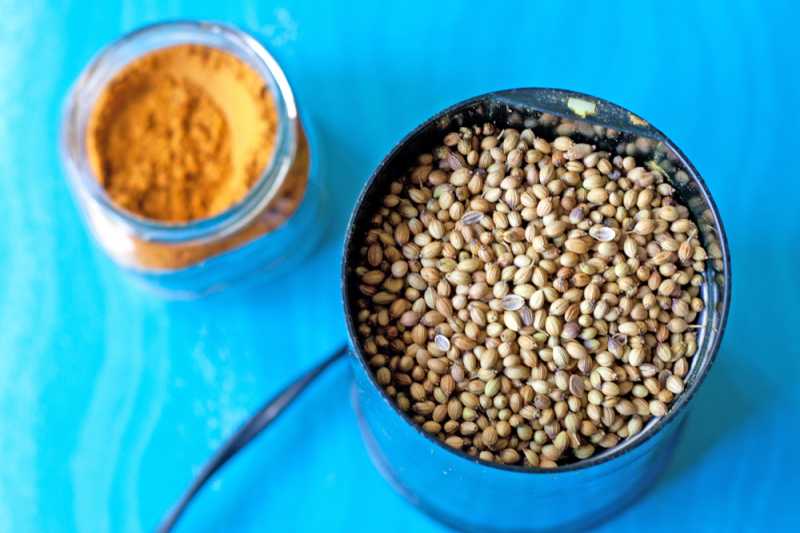 Coriander in spice grinder - 2 resized 4 newsletter.jpg