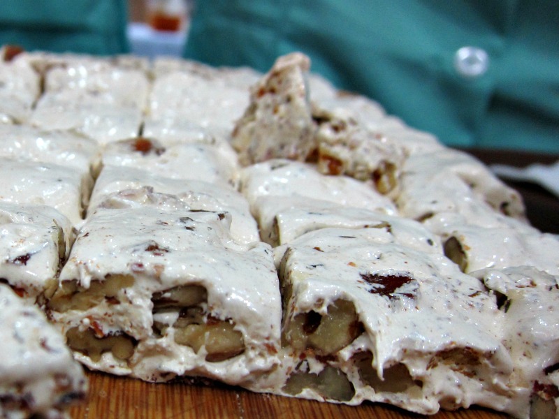 Gingersnap Sweets & Such's Bacon Nougat Candy with Pecans - this was great.jpg